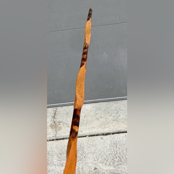 19th Century Antique Twisted Burley Wood Swagger Stick Cane Shillelagh Cudgel - Picture 11 of 14